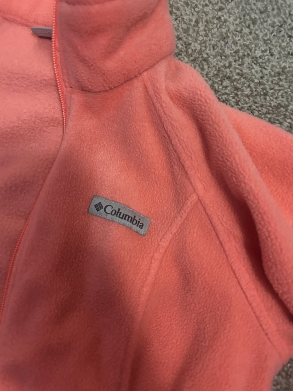 Columbia Coral Peach Full-Zip Fleece Jacket - Picture 2 of 3